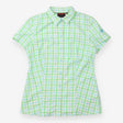Shirt Green Blue Gingham Short Sleeve Outdoor
