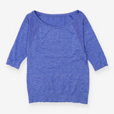 Mesh Work out Top Long Sleeve -Blue Marl