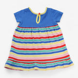 Dress Jersey Blue Top and Striped Skirt