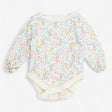Bodysuit Long Sleeve Floral with Bunnies