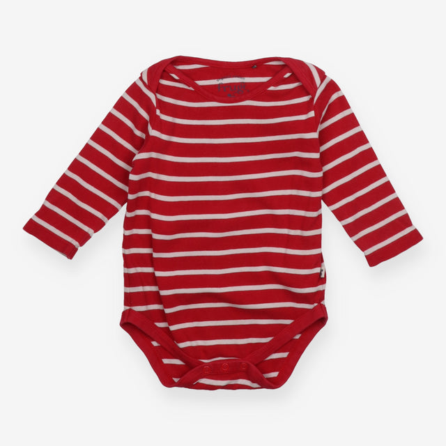Bodysuit Long Sleeve Red Stripe