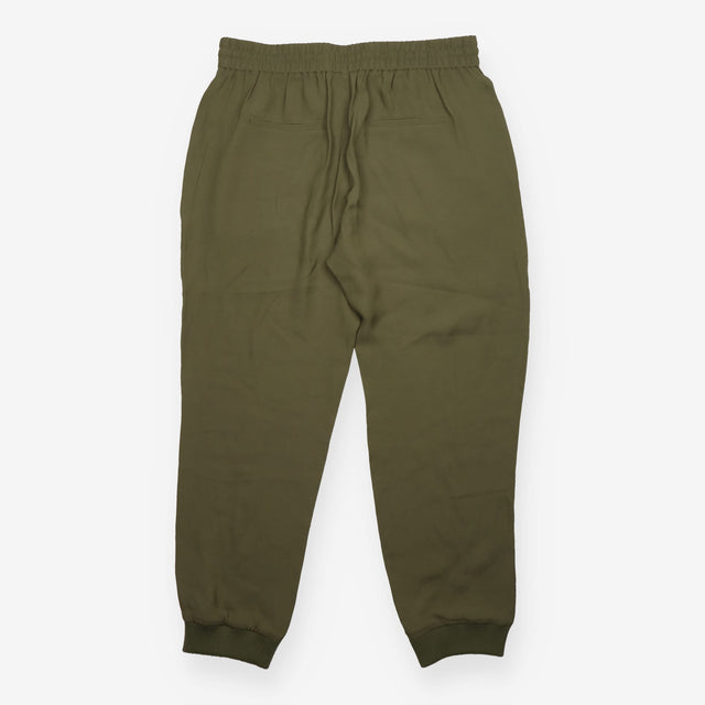 Jogger Trousers Olive Green Drawstring Waist Cuffe