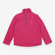 Pink 1/4 zip sweater polka dots