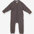 All in one knitted grey zip