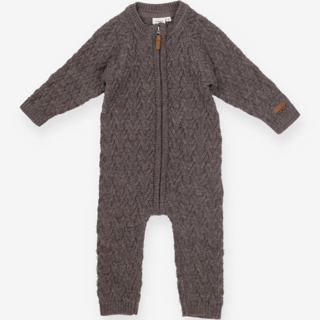 All in one knitted grey zip