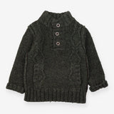 Chunky Knit Cable Sweater Green 