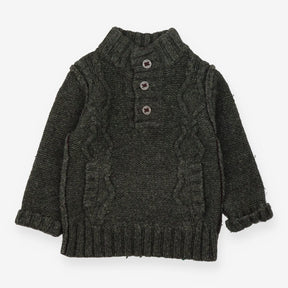 Chunky Knit Cable Sweater Green 