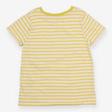 Tee Light Green and Cream Stripe with Rainbow