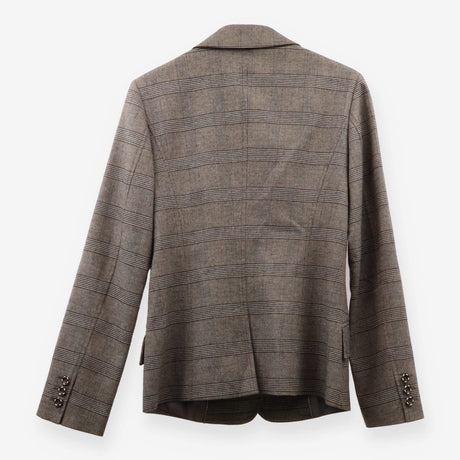 Joseph Prince of Wales Wool Blazer – Brown Heritag
