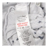 Collared footless sleepsuit grey with stars and mo