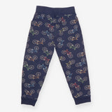 Joggers blue bicycles