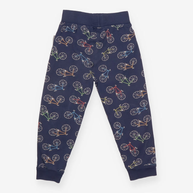 Joggers blue bicycles