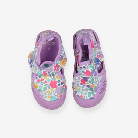 Beach shoes lilac floral