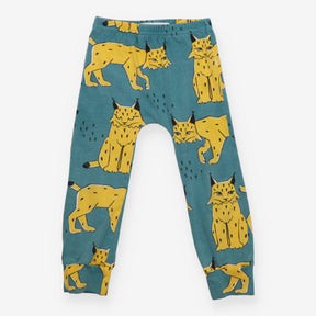 Leggings Green with Yellow Lynx