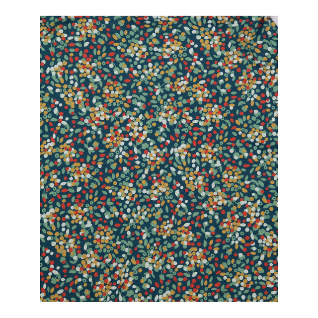 Skirt Rose Organic Cotton A-Line Maxi Floral Teal 