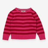Knit sweater pink stripe