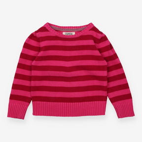Knit sweater pink stripe