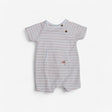 Pink Striped Towelling Romper