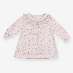 Dress long sleeve pink floral 