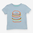Tee Blue with Burger Applique