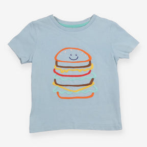 Tee Blue with Burger Applique