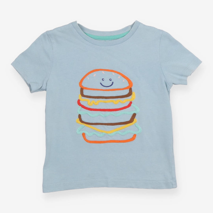Tee Blue with Burger Applique