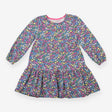 Dress Long Sleeved Blue Flowers and Toadstools