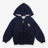 Jacket Navy with Detachable Hood Fleece Lining 