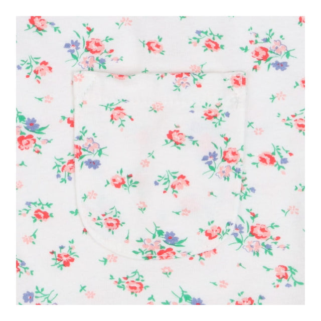 Romper white pink florals 