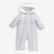 Grey Fleece Lined Footless Pramsuit 