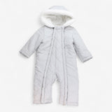 Grey Fleece Lined Footless Pramsuit 