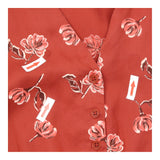 Midi Dress Rust Floral TENCEL V Neck