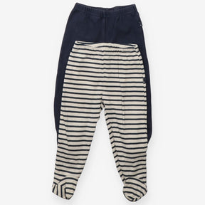 Leggings blue and striped 2pc
