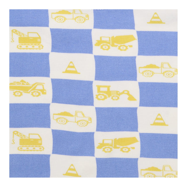 Blue Check Construction Vehicles Pyjamas