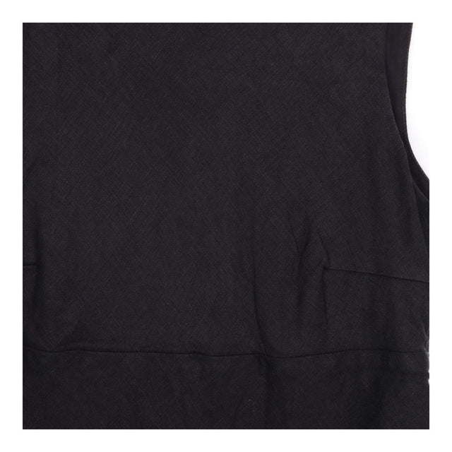 Maternity Dress Black Sleeveless Scoop Neck Flared