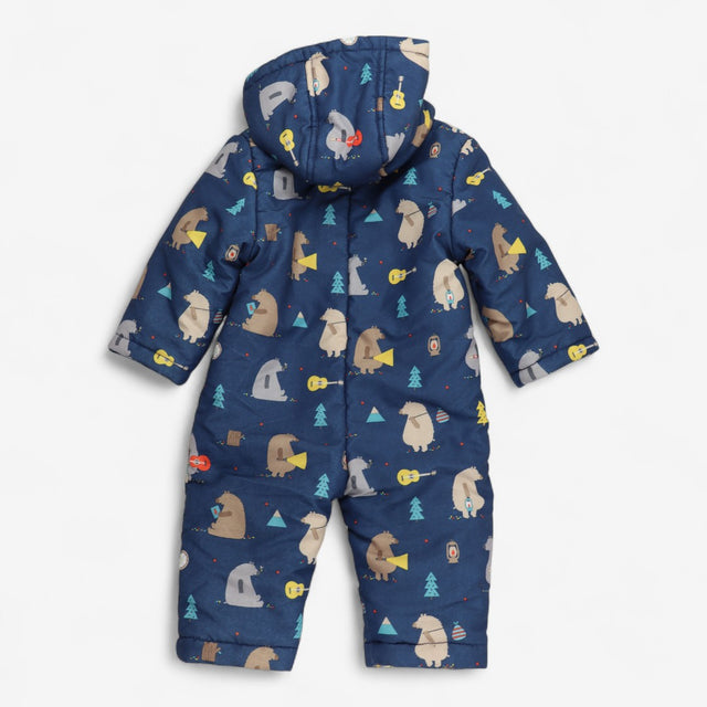 Pram suit blue camping bears 