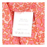 Floral Blouse Coral Pink Ruffle Long Sleeve Tie Ne