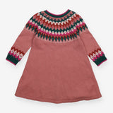 Knit Dress Pink with Fairisle