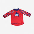 Rash Vest Red and Blue Sharks