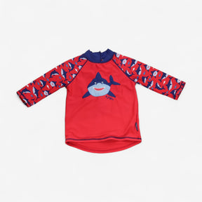 Rash Vest Red and Blue Sharks