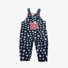 Black and White Spotty Dungarees