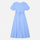 Maxi Dress Light Blue Button Front Maternity Nursi
