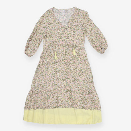 Seraphine Yellow Green Floral Nursing Midi Dress