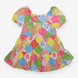 Dress short sleeve flowers 