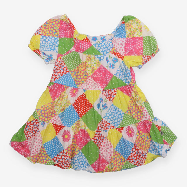 Dress short sleeve flowers 