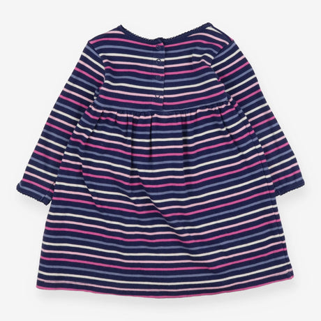 Navy Dress Multi-Colour Stripes