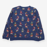 Sweatshirt navy penguin print
