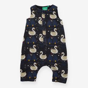 Navy Swan Romper