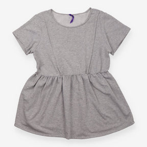 Maternity Nursing Top Grey Marl Black Dot Empire W