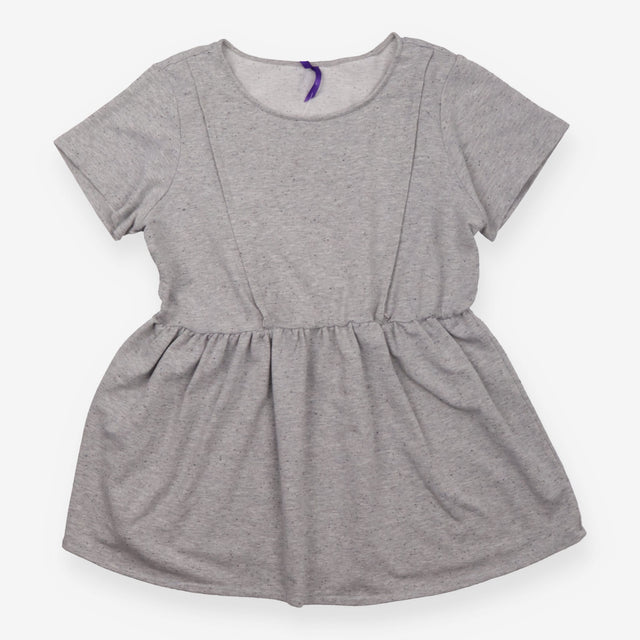 Maternity Nursing Top Grey Marl Black Dot Empire W